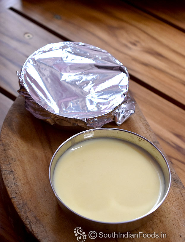 Cover with aluminium foil